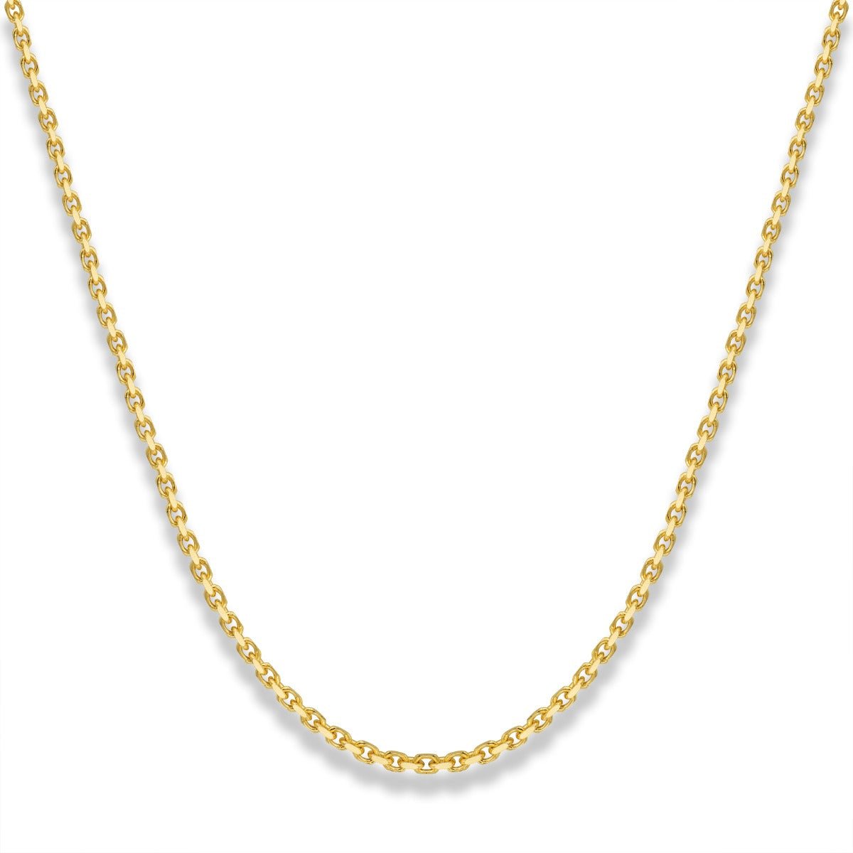 10k Yellow Gold Solid Heavyweight Cable Link Chain with Lobster Lock (Available 3mm to 5mm)