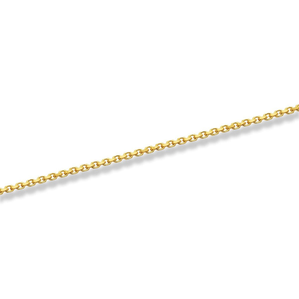 10k Yellow Gold Womens Solid Heavyweight Cable Link Necklace with Lobster Lock (Available 3.6mm to 4mm)