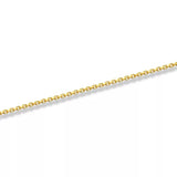 14k Yellow Gold Womens Solid Heavyweight Cable Link Necklace with Lobster Lock (Available 3.6mm to 4mm)