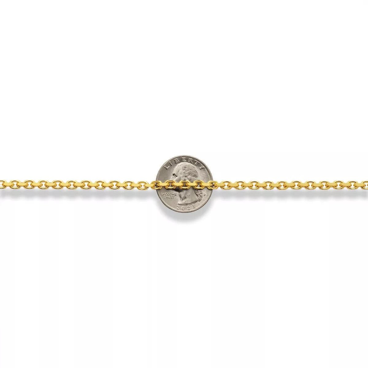 14k Yellow Gold Solid Heavyweight Cable Link Chain with Lobster Lock (Available 3mm to 5mm)