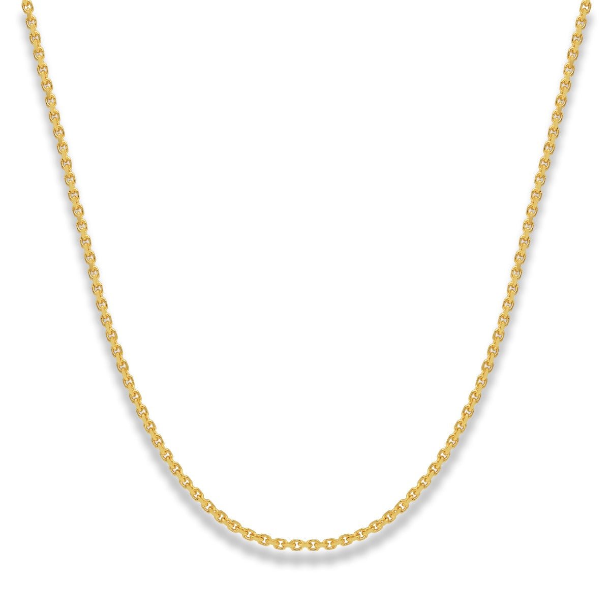 10k Yellow Gold Solid Heavyweight Cable Link Chain with Lobster Lock (Available 3mm to 5mm)