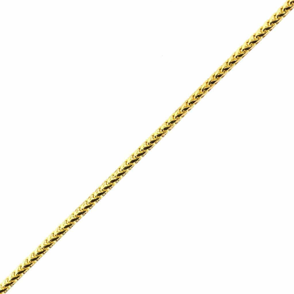 10k Yellow Gold Solid Diamond Cut Franco Chain