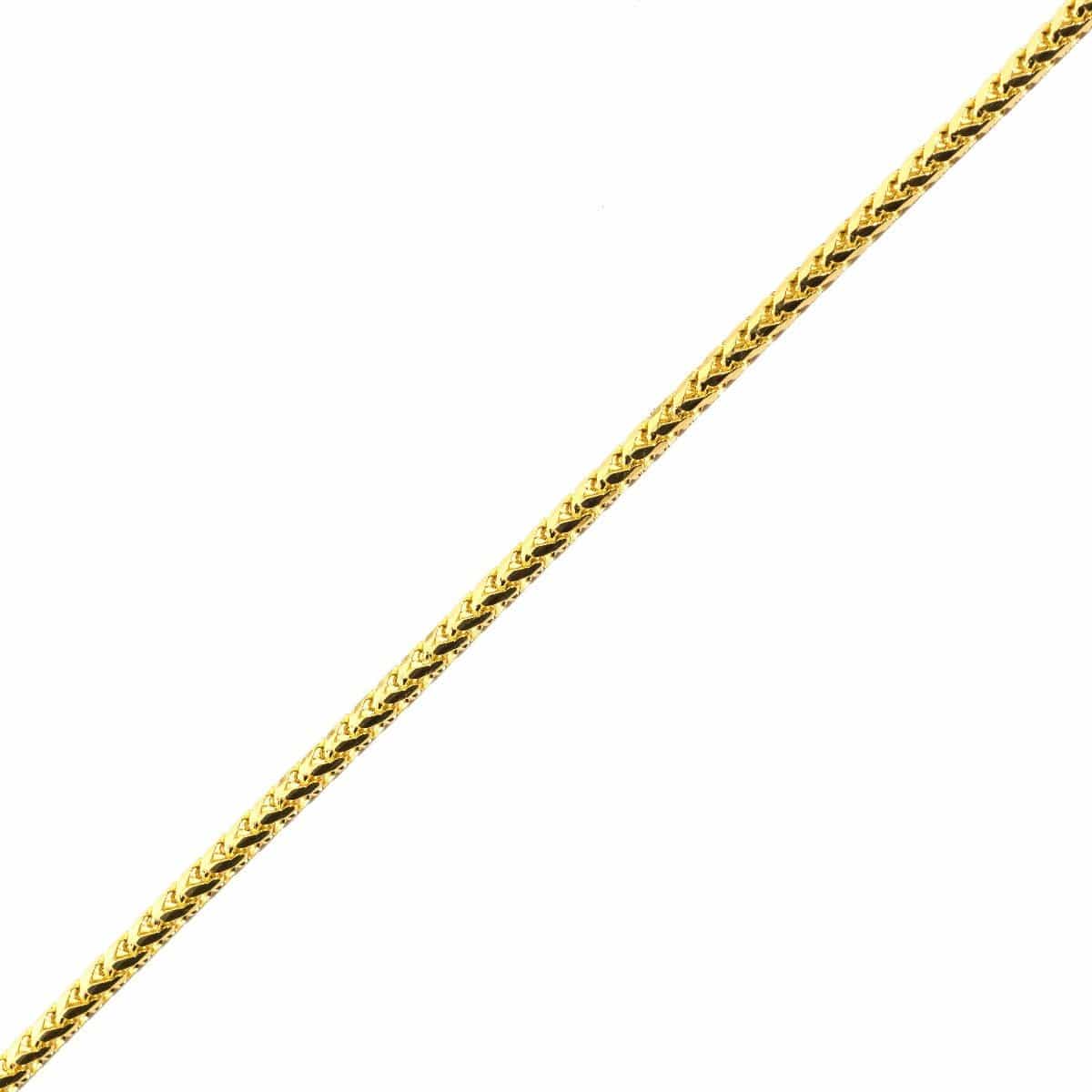 10k Yellow Gold Solid Diamond Cut Franco Chain
