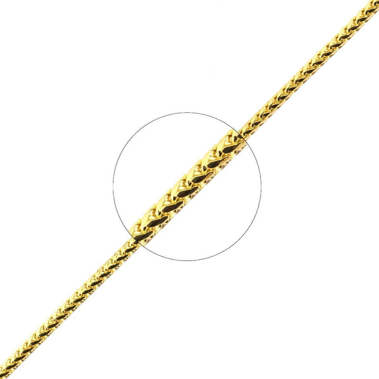 5mm Diamond Cut Franco Chain, 18k White Gold