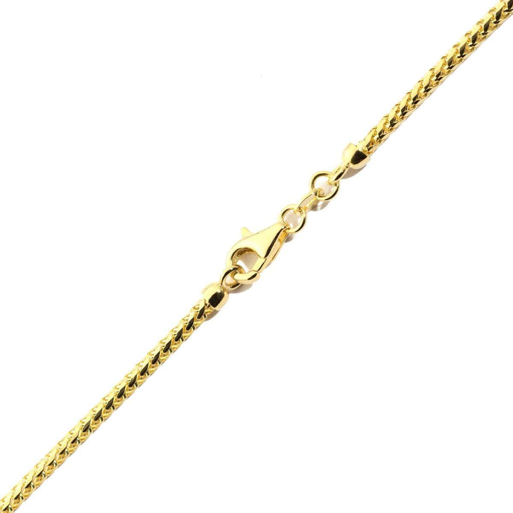 10k Yellow Gold Solid Diamond Cut Franco Chain