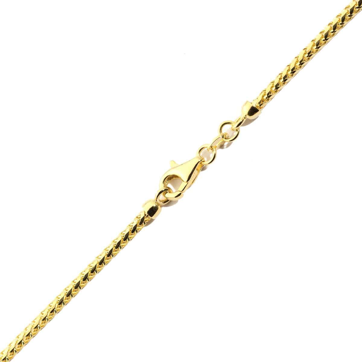 10k Yellow Gold Solid Diamond Cut Franco Chain