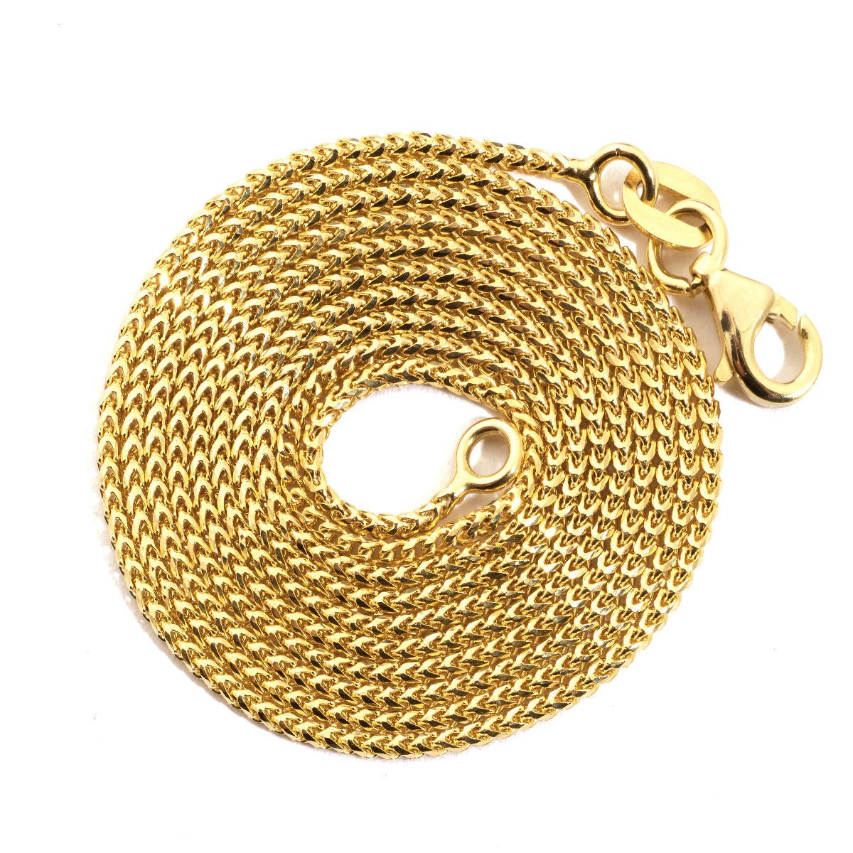 10k Yellow Gold Solid Diamond Cut Franco Chain