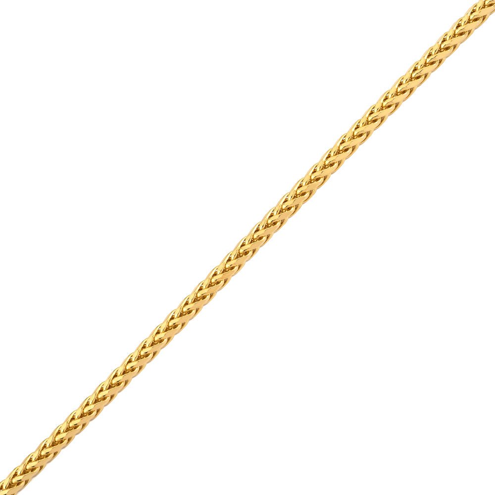 10k Yellow Gold Wheat Palm Franco Chain