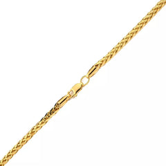 14k Yellow Gold Wheat Palm Franco Chain