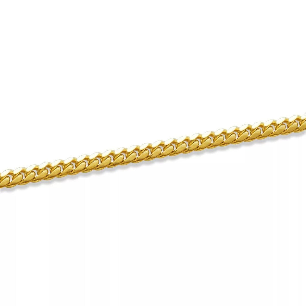 14k Yellow Gold Womens Solid Miami Cuban Necklace