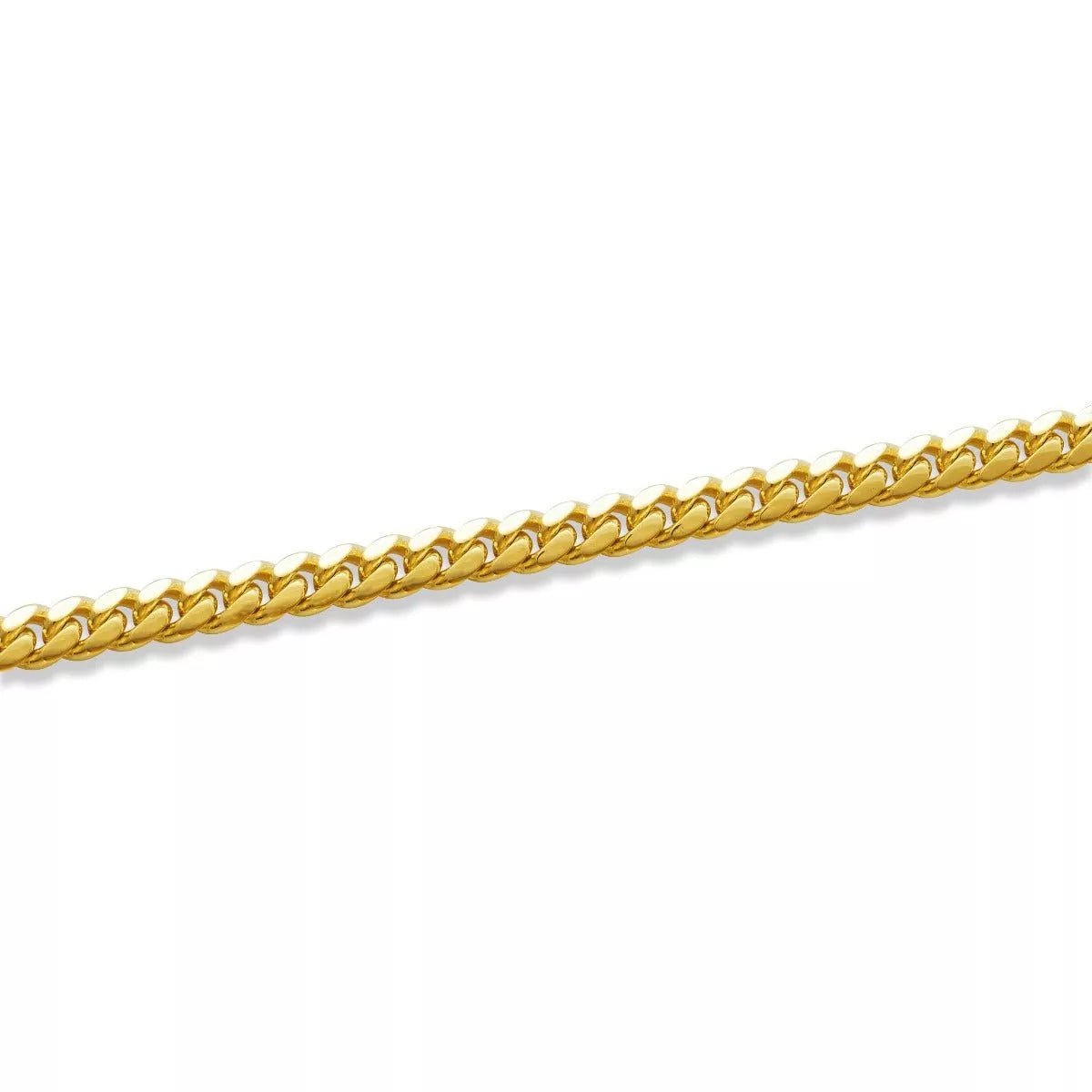 14k Yellow Gold Womens Solid Miami Cuban Necklace
