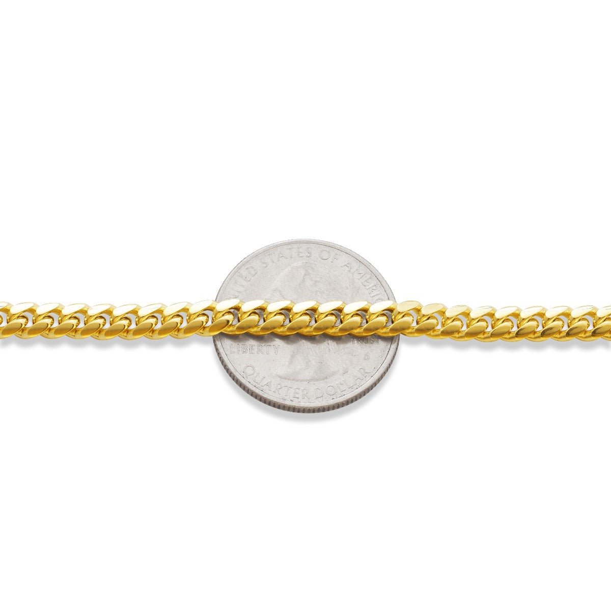 10k Yellow Gold Solid Miami Cuban Chain