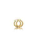 10k Yellow Gold Bamboo Hoop Earrings (0.87")