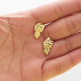 10k Yellow Gold Nugget Earrings (0.64" x 0.39")