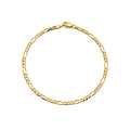 10k Yellow Gold Solid Figaro Bracelet