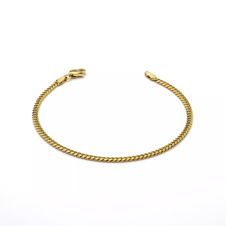 24K Real Gold Filled Bracelet Yellow Pure Gold Filled Chain Bracelet for  Women (Cuban, Bracelet)