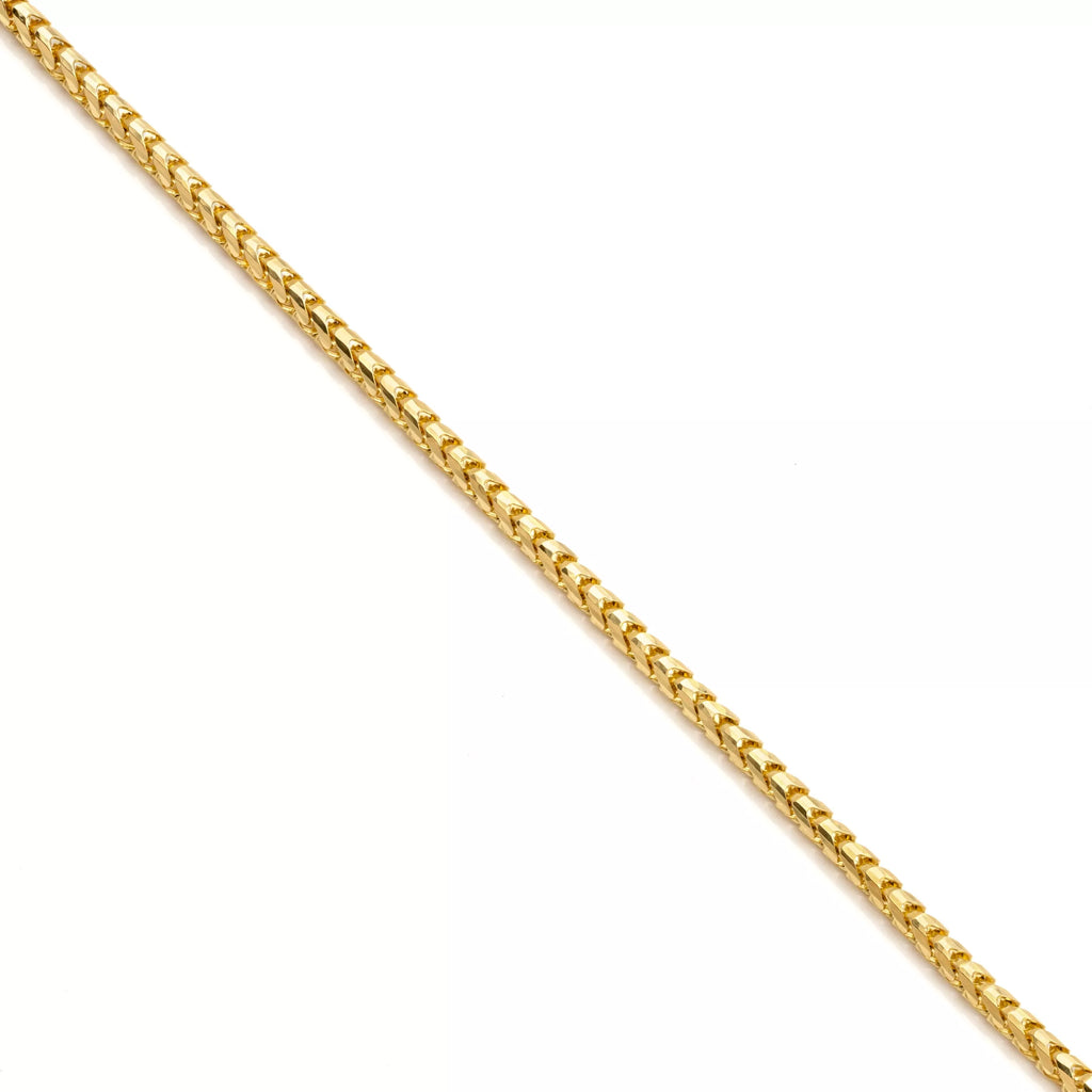 14k Yellow Gold Solid Franco Bracelet