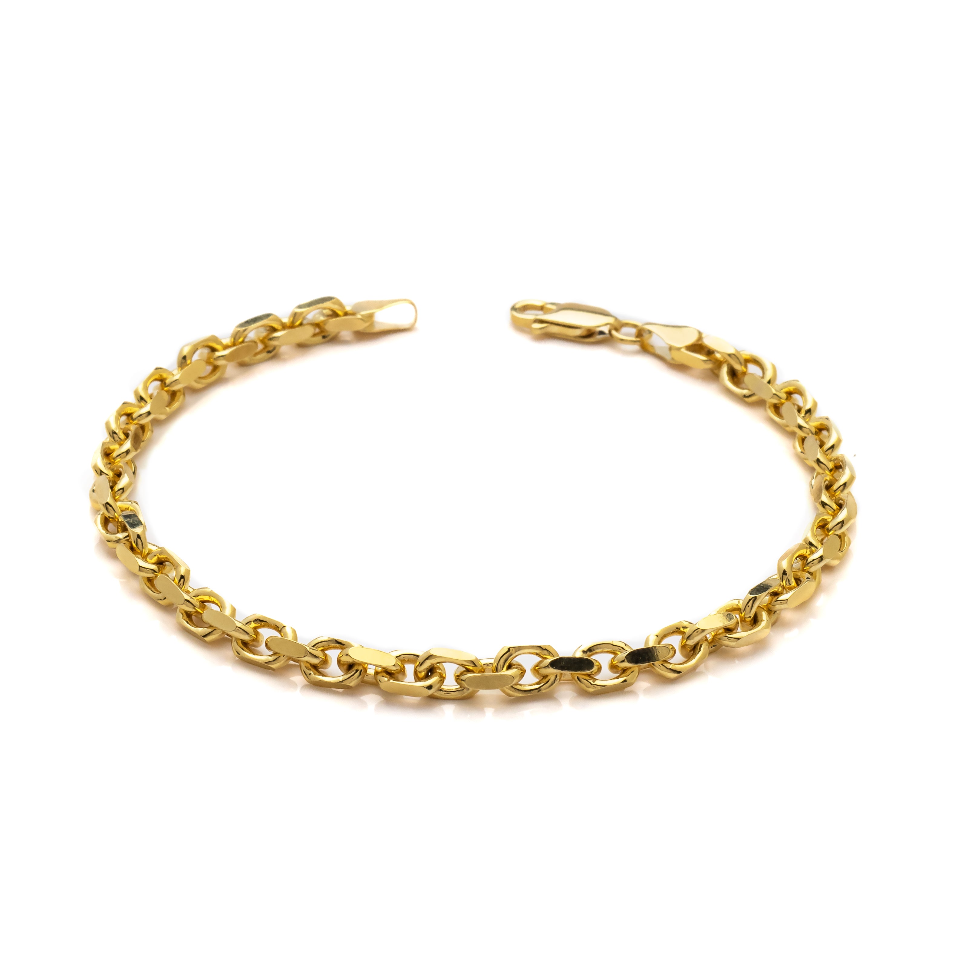 14k Yellow Gold Heavy Weight Cable Bracelet