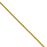 14k Women's Yellow Gold Solid Diamond Cut Franco Necklace