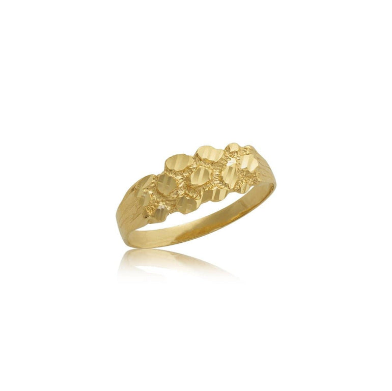 10K Yellow Gold Slim Nugget Ring