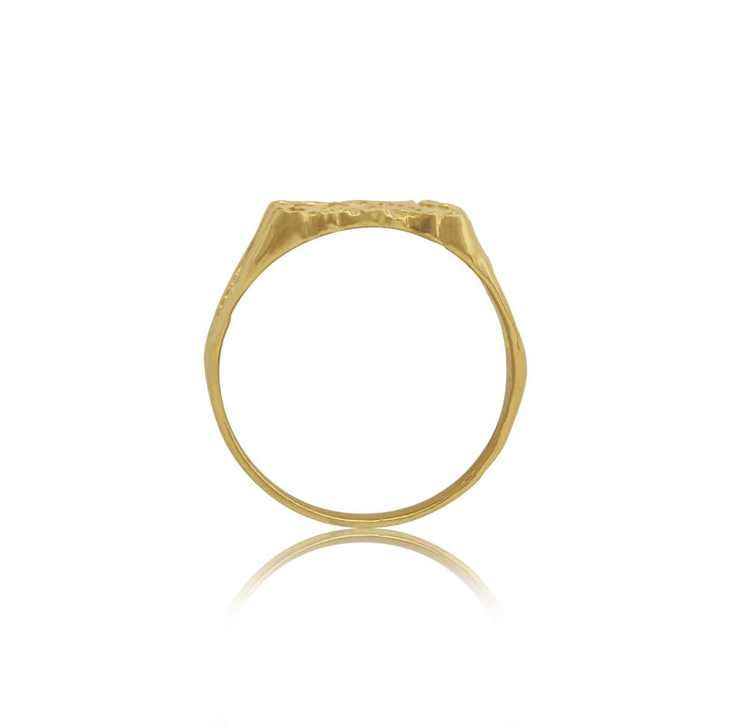 10K Solid Midweight 3g Nugget Gold Ring (0.50" x 0.47")