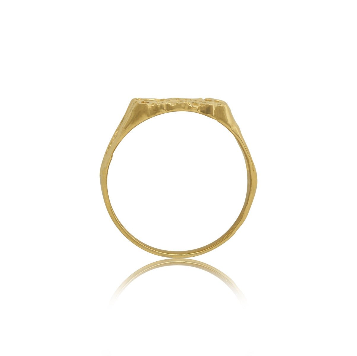 10K Solid Midweight 3g Nugget Gold Ring (0.50" x 0.47")